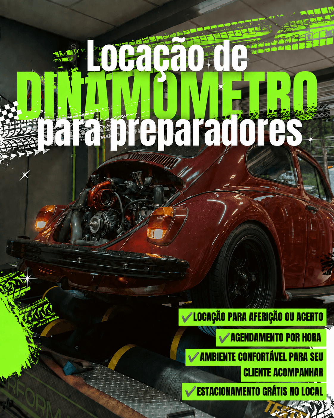 Locação de dinamômetro para preparadores na BM Performance